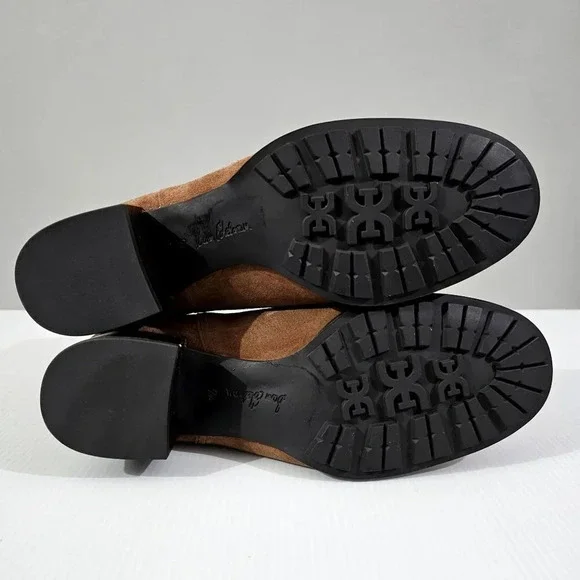 Sam Edelman Kaiti Zip Ankle Boot Womens 7.5 Brown Suede Western Low Heel NEW - Picture 10 of 12